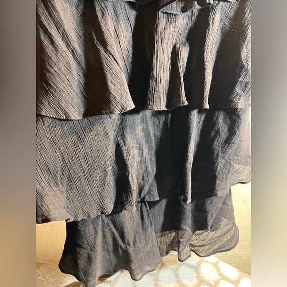 Robbie Bee Black Layered Midi Dress 8 - Picture 4 of 8